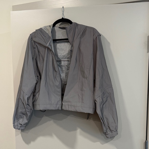 Zara Jackets & Blazers - Zara Women's Gray Hooded Jacket (Reflective)